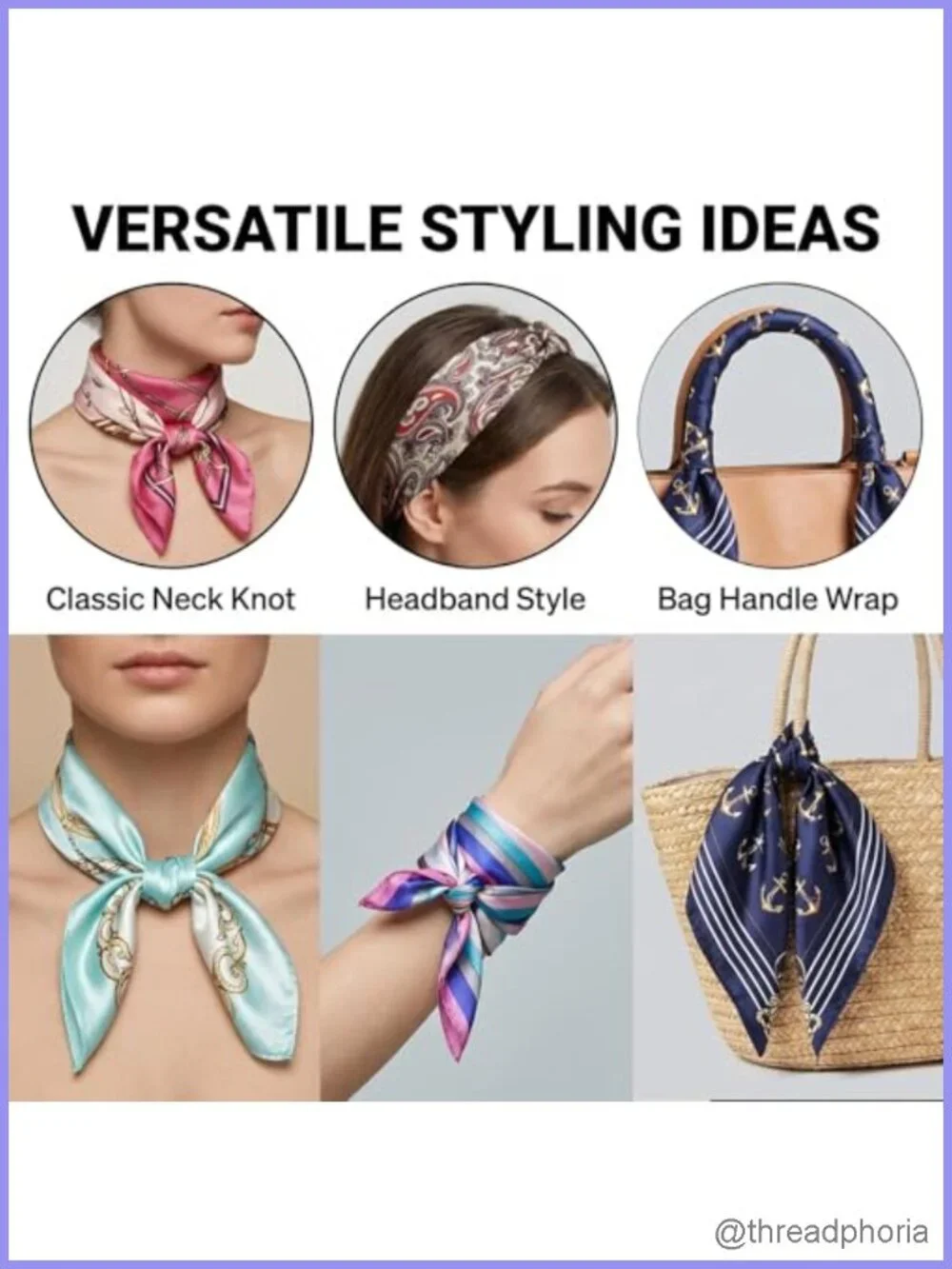 10 Pack Satin Square Scarves, 19.7in Silk Feel Neck & Hair Scarf